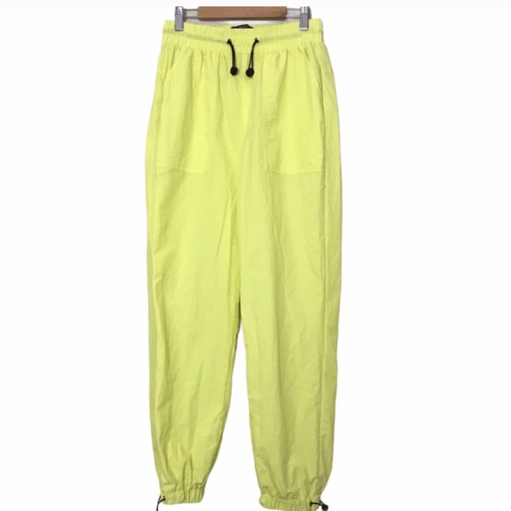 Neon Yellow/Green Jogging Pants Bershka M